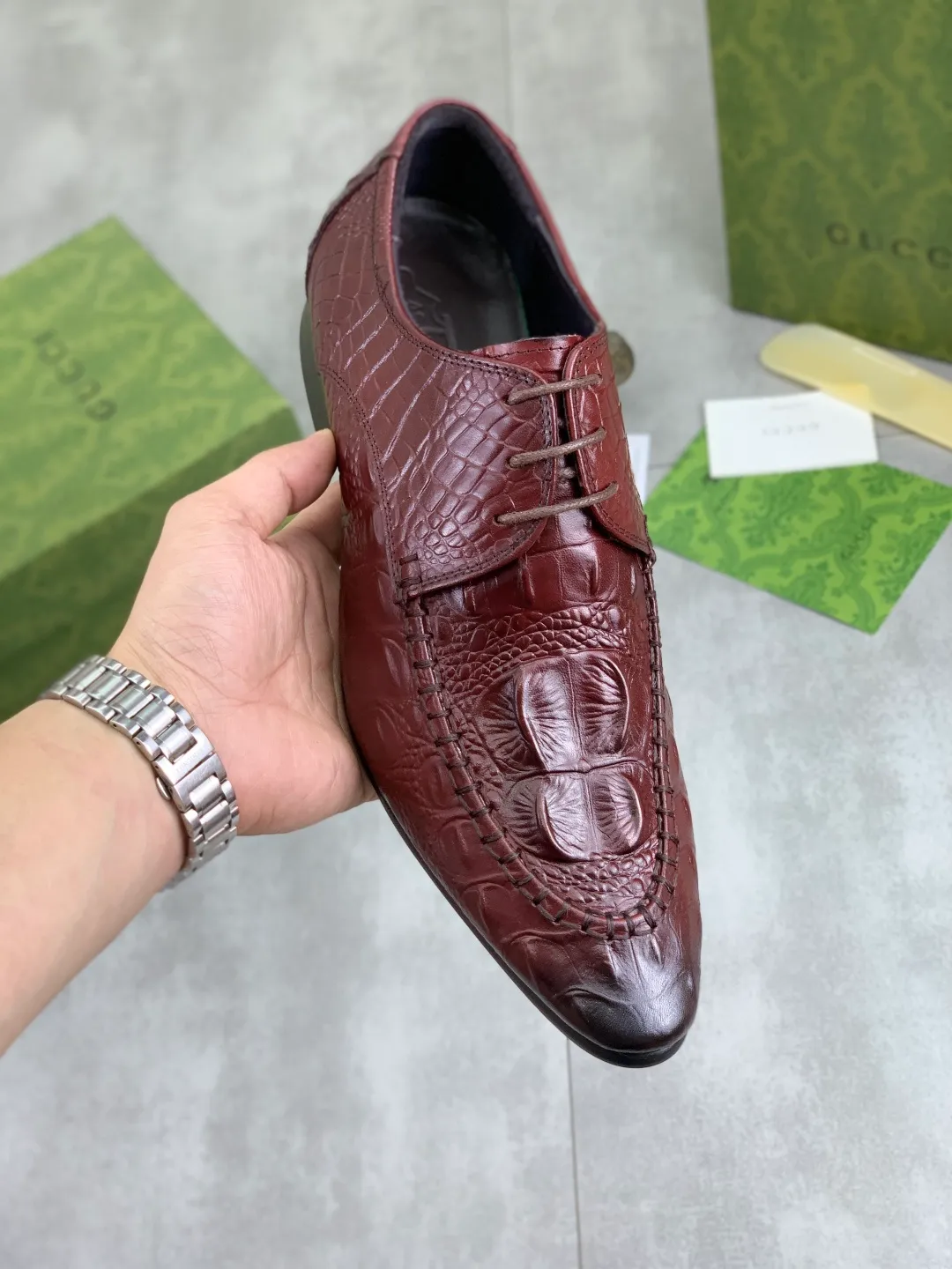 Men's Men's Shoes 💰P500 [New Style] 💰💎💎💎 [Gucci] GUCCI high-end men's formal business leather shoes, original order 1:1! Original imported high-end calfskin, original metal buckle, imported first-layer pigskin lining for feet, original high-end outsole, men's shoe size: 38-44